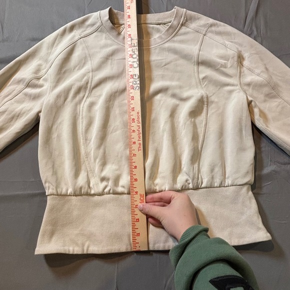 Lululemon Softstreme Ribbed-Hem Pullover Natural Ivory Size 10 - Picture 5 of 9